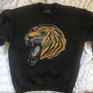 Rude Tiger Print Crewneck Sweatshirt